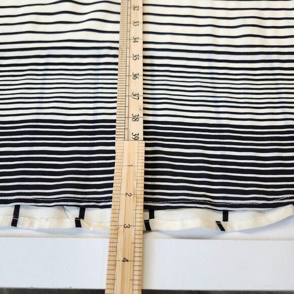 Broadway & Broome Ivory 100 % Silk Striped Dress Size 4 - Chic 2025 Trend - Picture 9 of 13
